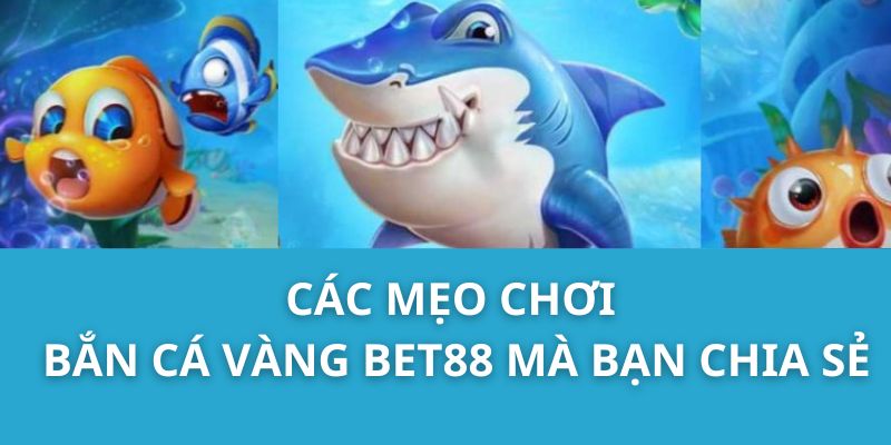 Các mẹo chơi Bắn Cá Vàng Bet88 mà bạn chia sẻ